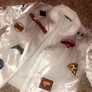 FOREVER 21 WHITE SHIMMER JACKET